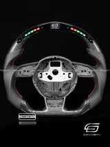 Carismo Steering Wheel For Audi (B8.5 Wheel) - Classic RPM LED - Gloss Carbon - Perforated Leather