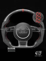 Carismo Steering Wheel For Audi (B8.5 Wheel) - Sport - Gloss Carbon - Alcantara