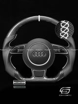 Carismo Steering Wheel For Audi (B8.5 Wheel) - Sport - Gloss Carbon - Perforated Leather