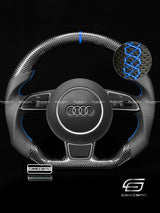 Carismo Steering Wheel For Audi (B8.5 Wheel) - Sport - Gloss Carbon - Perforated Leather