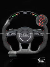 Carismo Steering Wheel For Audi (B9 Wheel) - Classic RPM LED - Gloss Carbon - Alcantara