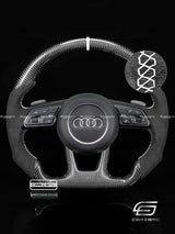 Carismo Steering Wheel For Audi (B9 Wheel) - Sport - Gloss Carbon - Alcantara