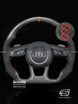 Carismo Steering Wheel For Audi (B9 Wheel) - Sport - Gloss Carbon - Alcantara