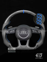 Carismo Steering Wheel For Audi (B9 Wheel) - Sport - Gloss Carbon - Perforated Leather