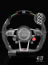 Carismo Steering Wheel For Audi R8 (Gen 2) - Classic RPM LED - Gloss Carbon - Alcantara