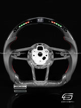 Carismo Steering Wheel For Audi R8 (Gen 2) - Classic RPM LED - Gloss Carbon - Perforated Leather
