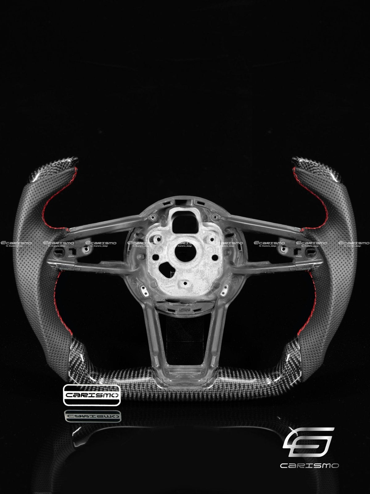 Carismo Steering Wheel For Audi R8 (Gen 2) - F1 Competition - Gloss Carbon - Perforated Leather
