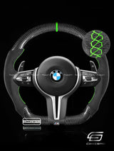 Carismo Steering Wheel For BMW F-Series (M Performance Wheel) - Sport - Gloss Carbon - Alcantara