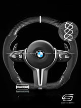 Carismo Steering Wheel For BMW F-Series (M Performance Wheel) - Sport - Gloss Carbon - Alcantara