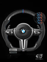 Carismo Steering Wheel For BMW F-Series (M Performance Wheel) - Sport - Gloss Carbon - Alcantara