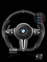 Carismo Steering Wheel For BMW F-Series (M Performance Wheel) - Sport - Gloss Carbon - Perforated Leather