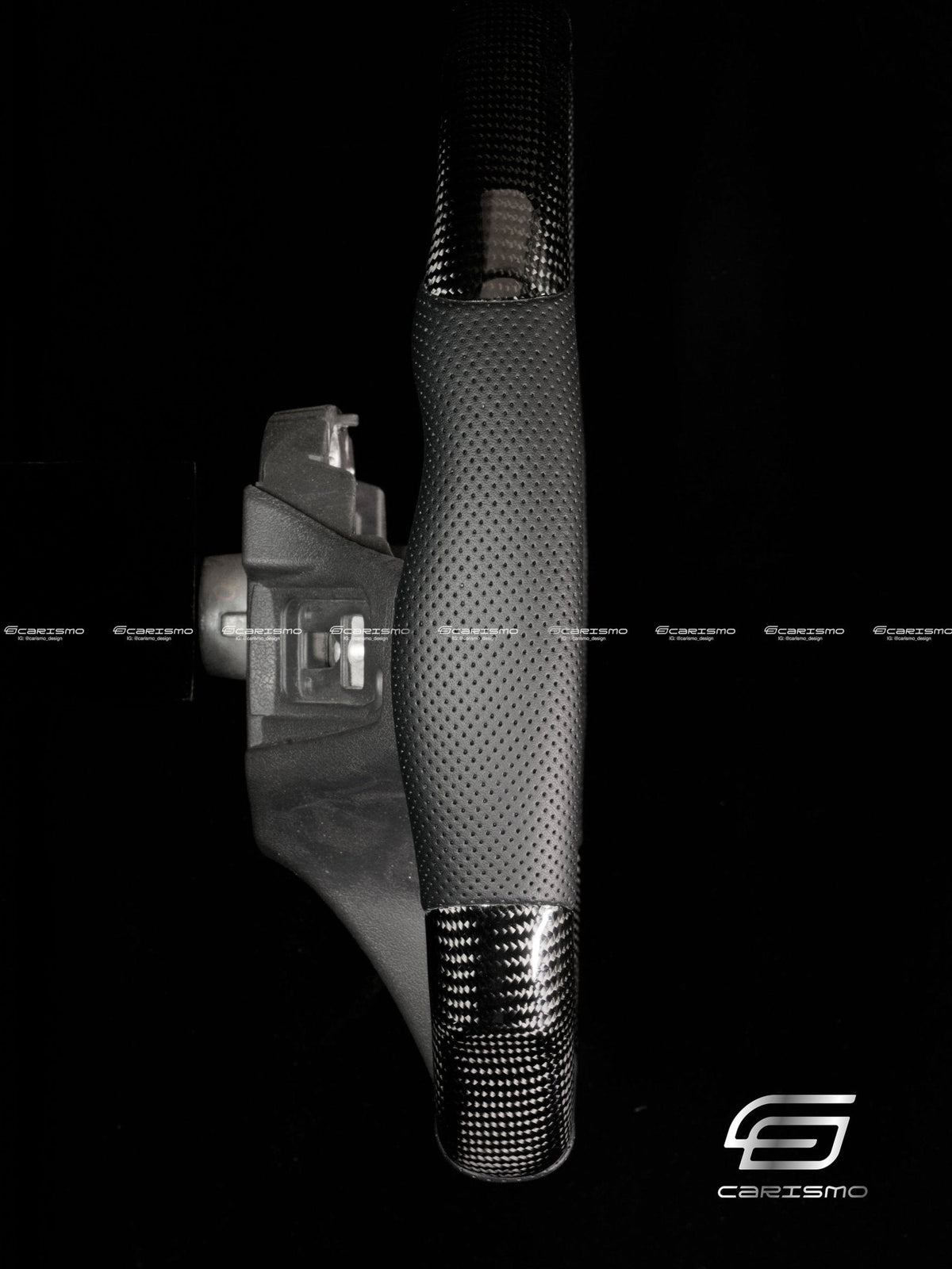 Carismo Steering Wheel For BMW G-Series (M Performance Wheels) - Sequential RPM LED - Gloss Carbon - Perforated Leather