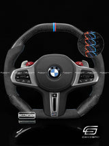 Carismo Steering Wheel For BMW G-Series (M Performance Wheels) - Signature (Heated) - Gloss Carbon - Alcantara
