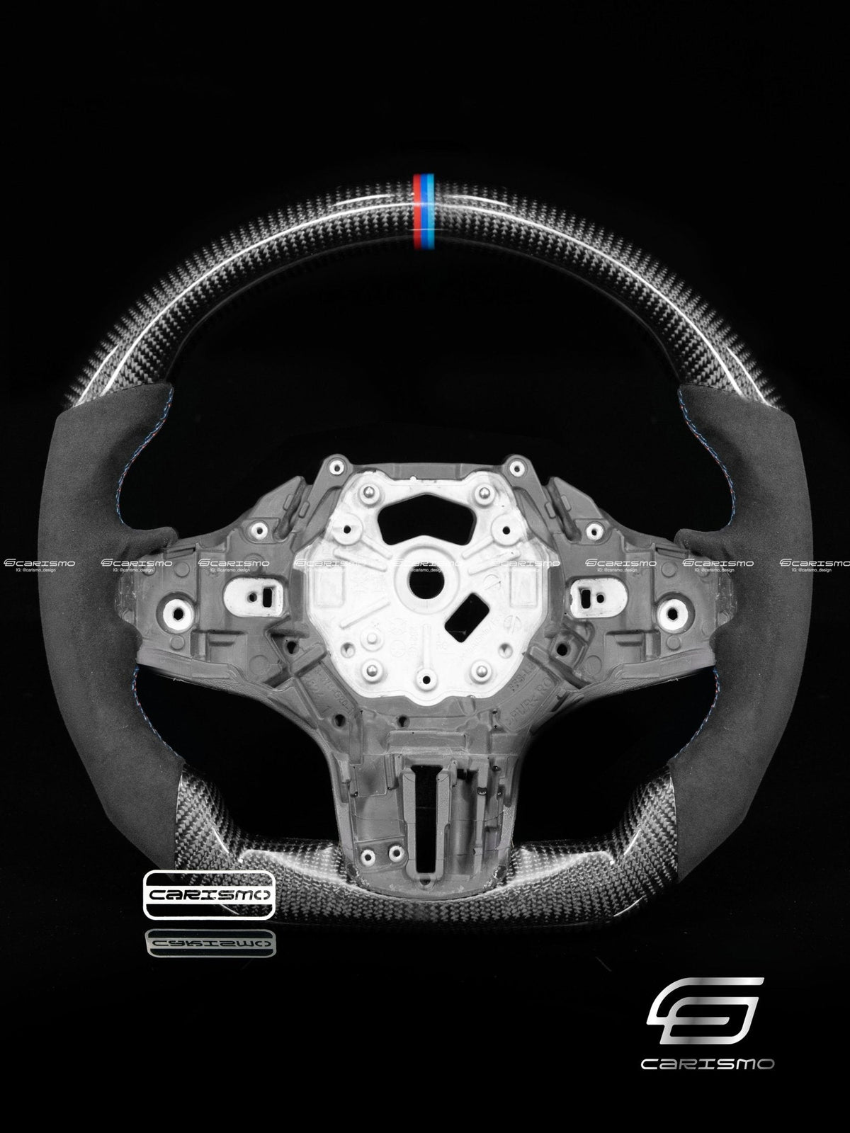 Carismo Steering Wheel For BMW G-Series (M Performance Wheels) - Sport - Gloss Carbon - Alcantara
