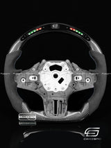 Carismo Steering Wheel For BMW G-Series (M Performance Wheel) - Classic RPM LED - Gloss Carbon - Alcantara