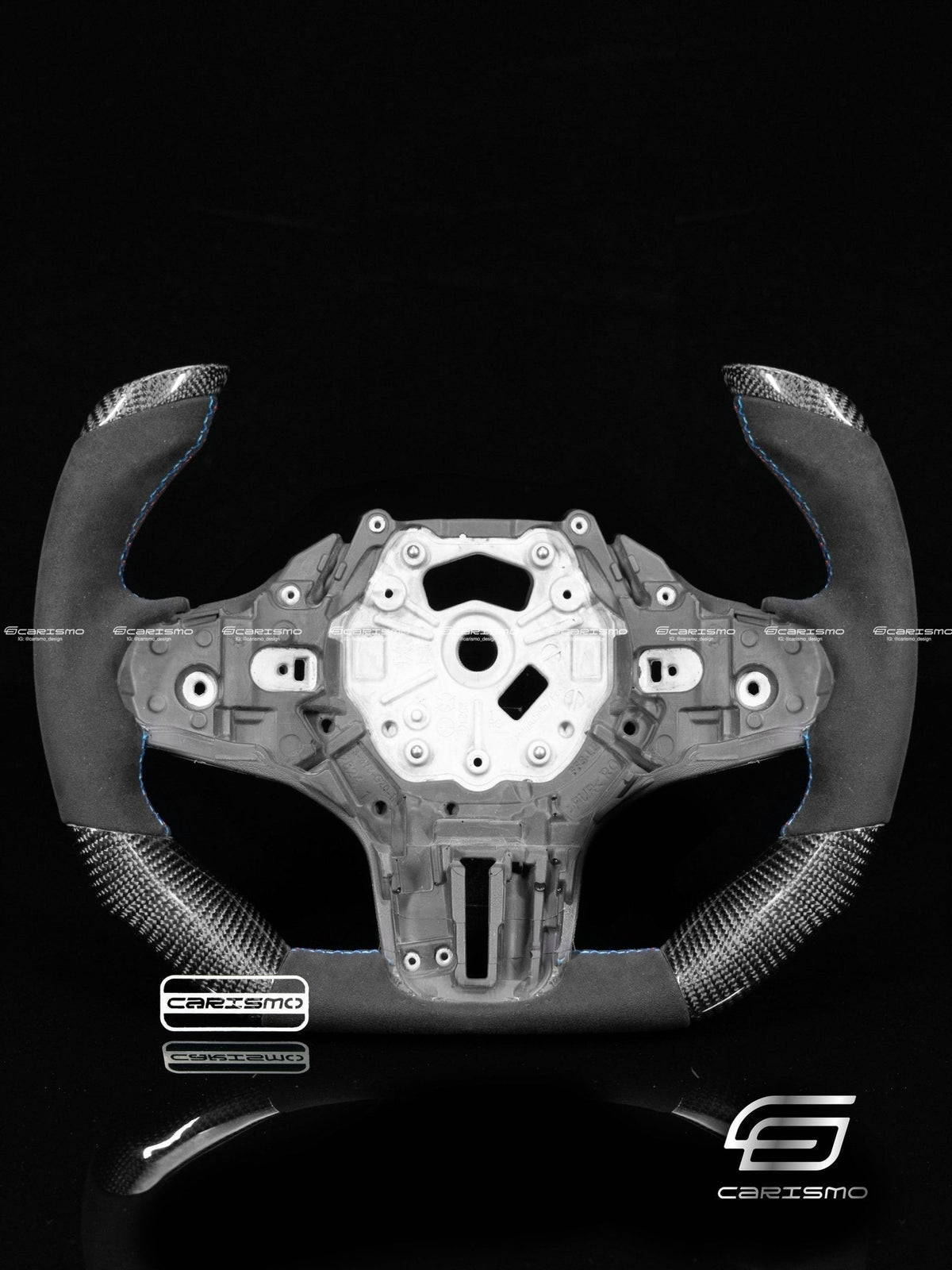 Carismo Steering Wheel For BMW G-Series (M Performance Wheel) - F1 Competition - Gloss Carbon - Alcantara