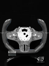 Carismo Steering Wheel For BMW G-Series (M Performance Wheel) - F1 Competition - Gloss Carbon - Alcantara