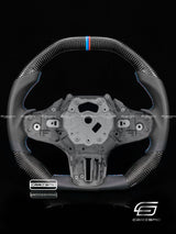 Carismo Steering Wheel For BMW G-Series (M Performance Wheel) - Signature - Gloss Carbon - Perforated Leather
