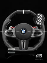 Carismo Steering Wheel For BMW G-Series (M Performance Wheel) - Signature - Gloss Carbon - Perforated Leather