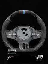 Carismo Steering Wheel For BMW G-Series (M Performance Wheel) - Signature (Heated) - Gloss Carbon - Alcantara