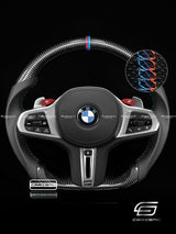 Carismo Steering Wheel For BMW G-Series (M Performance Wheel) - Sport - Gloss Carbon - Perforated Leather