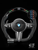 Carismo Steering Wheel For BMW F-Series (M Performance Wheels) - Classic RPM LED - Gloss Carbon - Alcantara