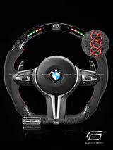 Carismo Steering Wheel For BMW F-Series (M Performance Wheels) - Classic RPM LED - Gloss Carbon - Alcantara