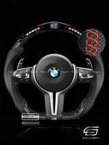 Carismo Steering Wheel For BMW F-Series (M Performance Wheels) - Classic RPM LED - Gloss Carbon - Perforated Leather