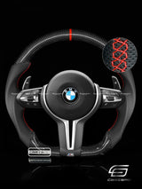 Carismo Steering Wheel For BMW F-Series (M Performance Wheels) - Sport - Gloss Carbon - Perforated Leather