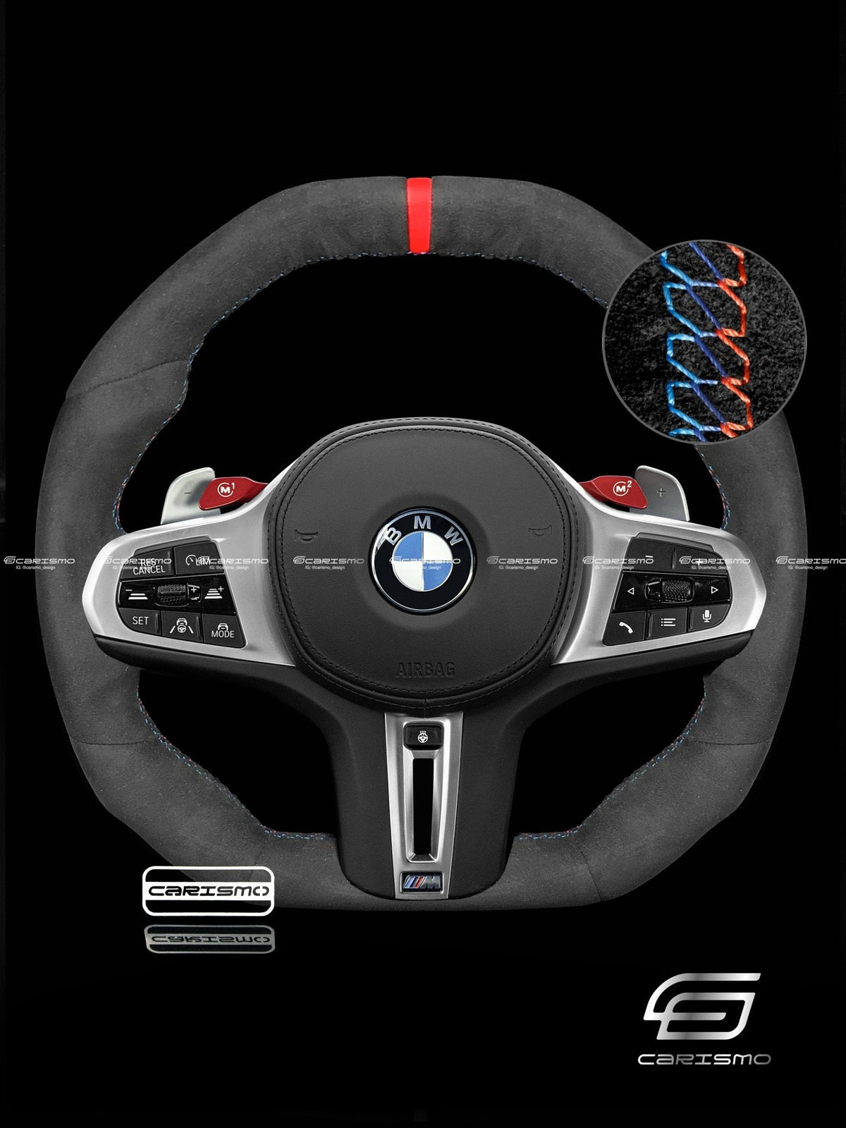 Carismo Steering Wheel For BMW G-Series (M Performance Wheels) - Signature - Full Alcantara (Heated)