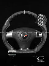 Carismo Steering Wheel For Chevrolet Corvette (C6) - Sport - Gloss Carbon - Perforated Leather
