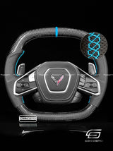 Carismo Steering Wheel For Chevrolet Corvette (C8) - Signature - Gloss Carbon - Perforated Leather