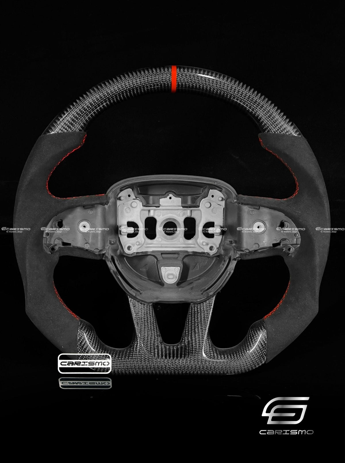 Carismo Steering Wheel For Dodge / SRT (2015+) - Sport - Gloss Carbon - Alcantara