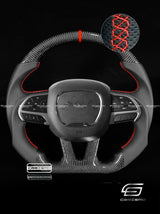 Carismo Steering Wheel For Dodge / SRT (2015+) - Sport - Gloss Carbon - Perforated Leather