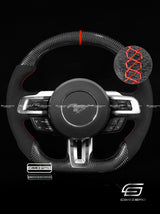 Carismo Steering Wheel For Ford Mustang (S550 Pre-2018) - Sport - Gloss Carbon - Alcantara