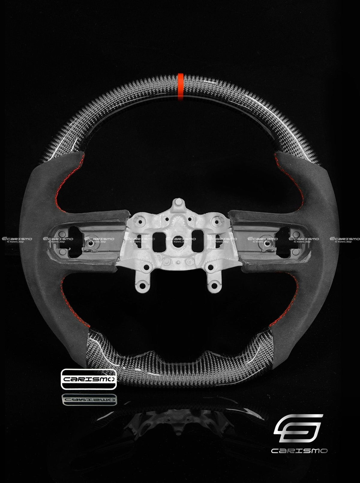 Carismo Steering Wheel For Jeep Wrangler (JL) - Sport - Gloss Carbon - Alcantara