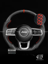 Carismo Steering Wheel For Jeep Wrangler (JL) - Sport - Gloss Carbon - Perforated Leather