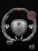 Carismo Steering Wheel For Lamborghini Aventador - Signature - Gloss Carbon - Alcantara