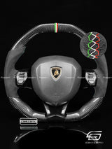 Carismo Steering Wheel For Lamborghini Aventador - Signature - Gloss Carbon - Alcantara
