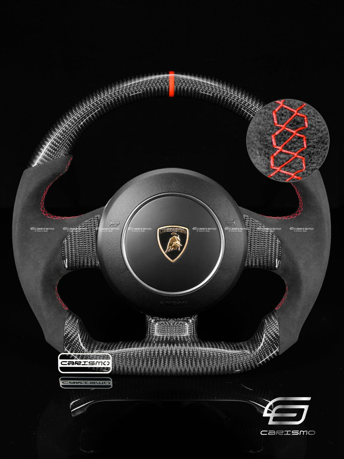Carismo Steering Wheel For Lamborghini Gallardo - Sport - Gloss Carbon - Alcantara