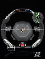 Carismo Steering Wheel For Lamborghini Huracan - Sequential RPM LED - Gloss Carbon - Alcantara