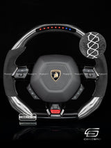 Carismo Steering Wheel For Lamborghini Huracan - Sequential RPM LED - Gloss Carbon - Alcantara