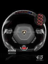 Carismo Steering Wheel For Lamborghini Huracan - Sequential RPM LED - Gloss Carbon - Smooth Leather
