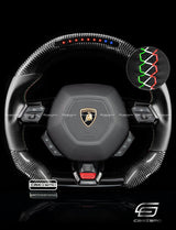 Carismo Steering Wheel For Lamborghini Huracan - Sequential RPM LED - Gloss Carbon - Smooth Leather