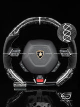 Carismo Steering Wheel For Lamborghini Huracan - Signature - Gloss Forged Carbon - Alcantara