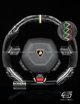 Carismo Steering Wheel For Lamborghini Huracan - Signature - Gloss Forged Carbon - Alcantara