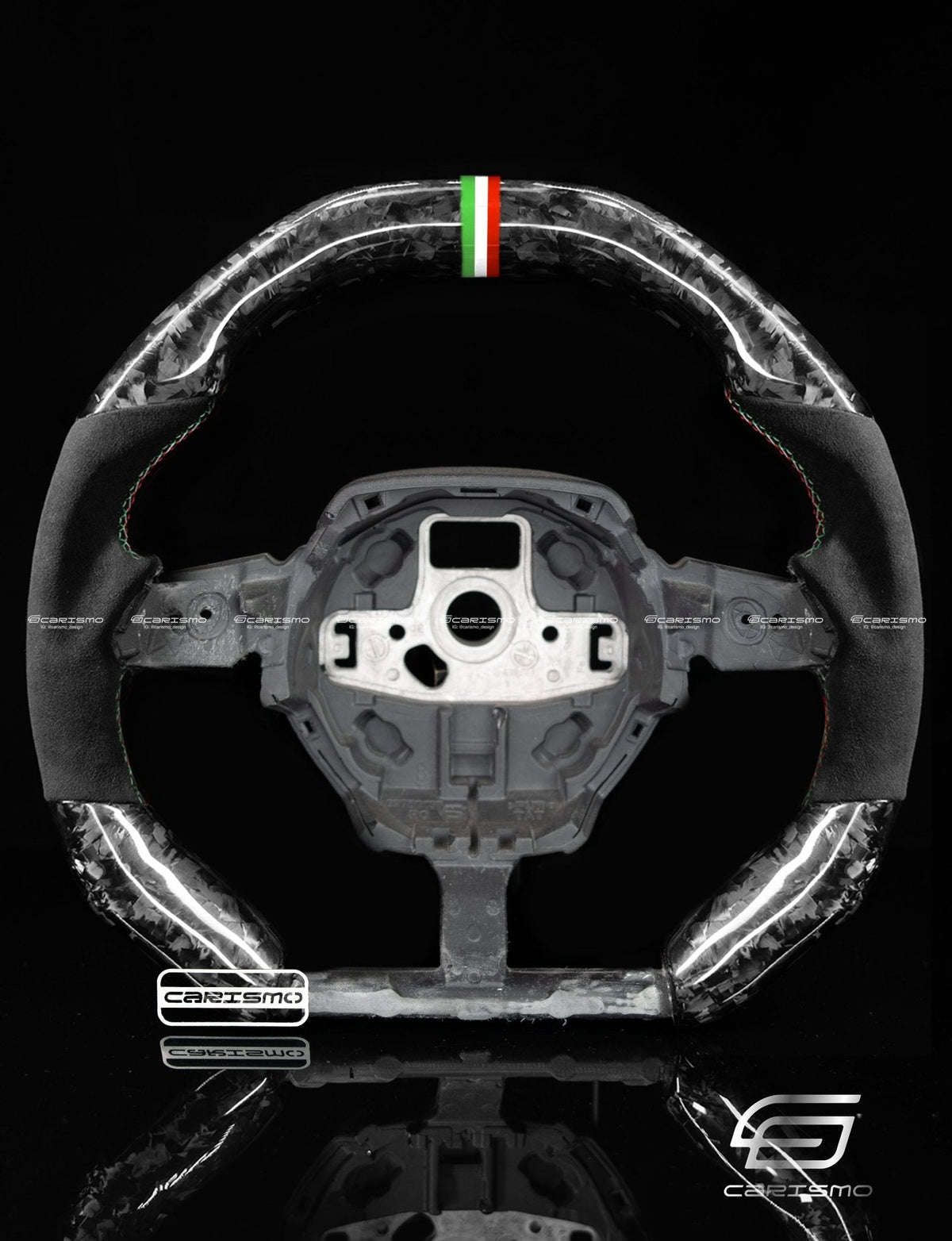 Carismo Steering Wheel For Lamborghini Huracan - Signature - Gloss Forged Carbon - Alcantara