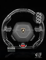 Carismo Steering Wheel For Lamborghini Huracan - Signature - Gloss Forged Carbon - Perforated Leather