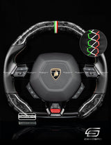 Carismo Steering Wheel For Lamborghini Huracan - Signature - Gloss Forged Carbon - Smooth Leather