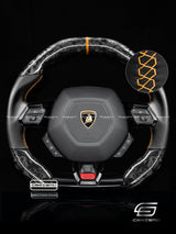 Carismo Steering Wheel For Lamborghini Huracan - Signature - Gloss Forged Carbon - Smooth Leather